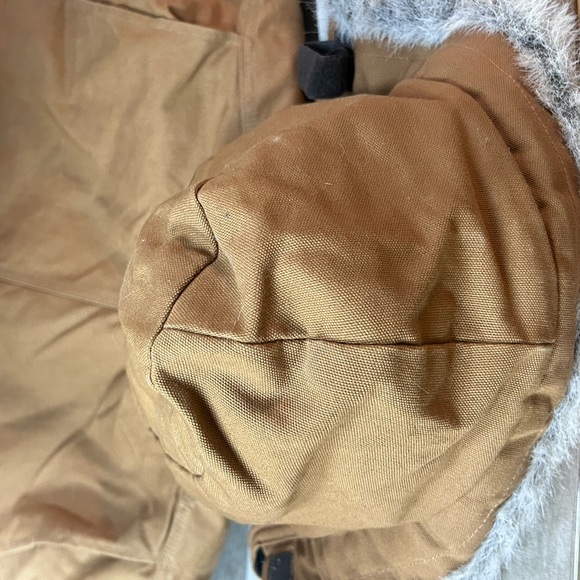 Vintage Carhartt Chore barn duck cloth coat with fur hood made in USA CQ196 - Picture 8 of 16